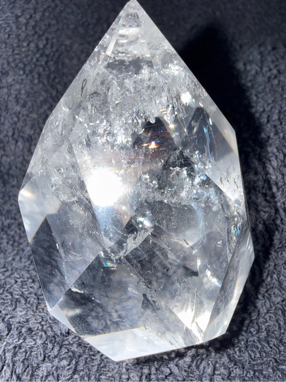 Faceted Clear Quartz Tear Drop